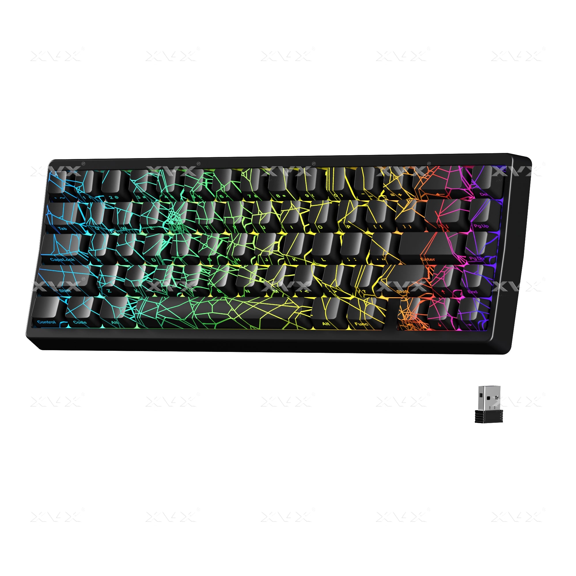 M67 JadeStone Spider Web Tri-Mode RGB Mechanical Keyboard