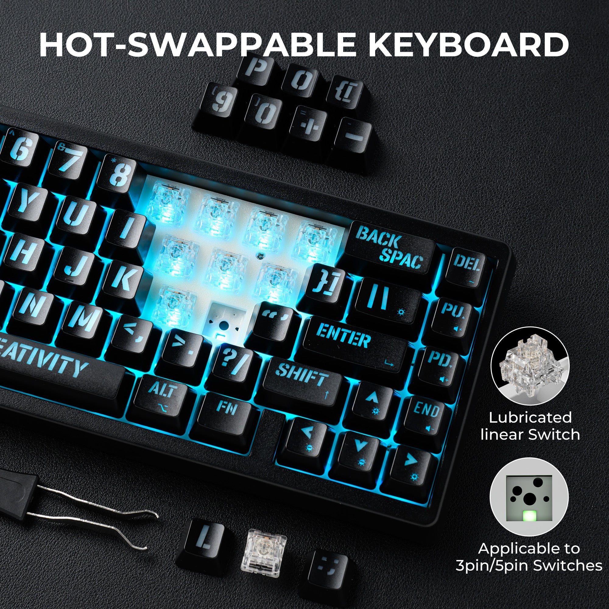 M67 JadeStone Miami Tri-Mode RGB Mechanical Keyboard