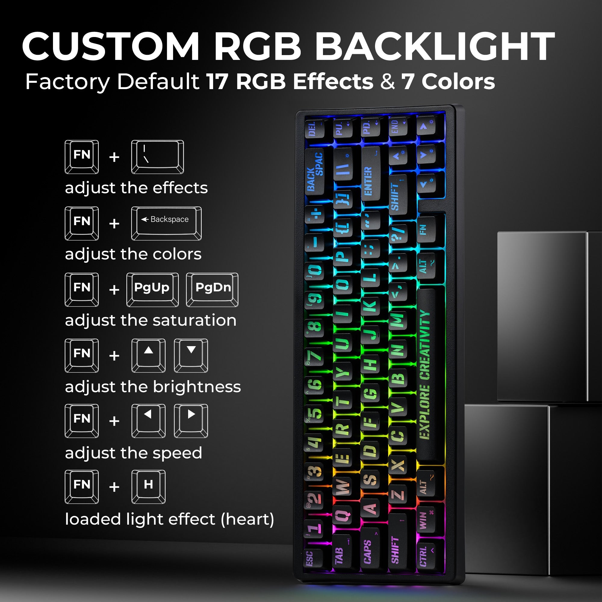 M67 JadeStone Miami Tri-Mode RGB Mechanical Keyboard