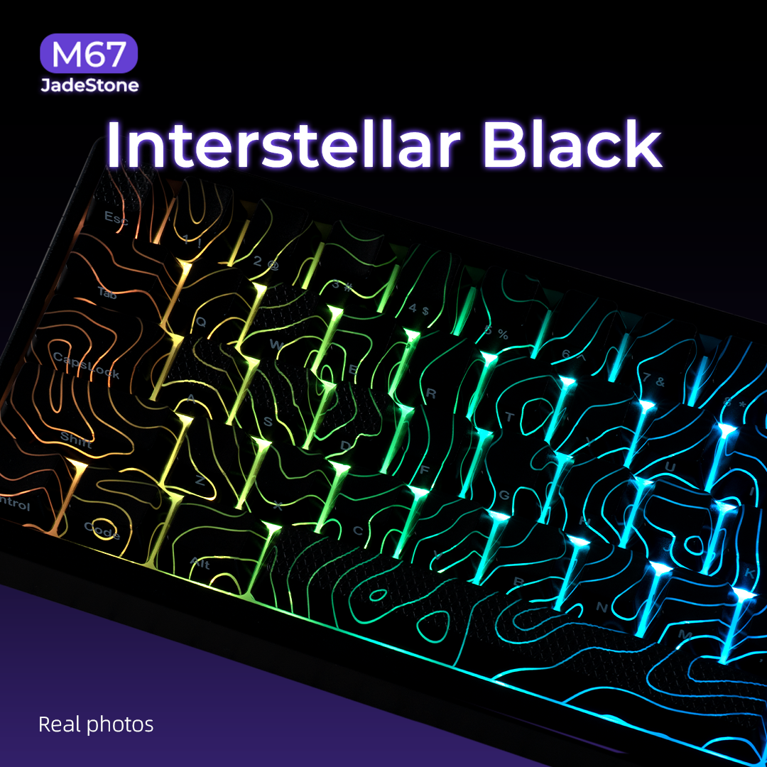 M67 JadeStone Interstellar Black Tri-Mode RGB Mechanical Keyboard