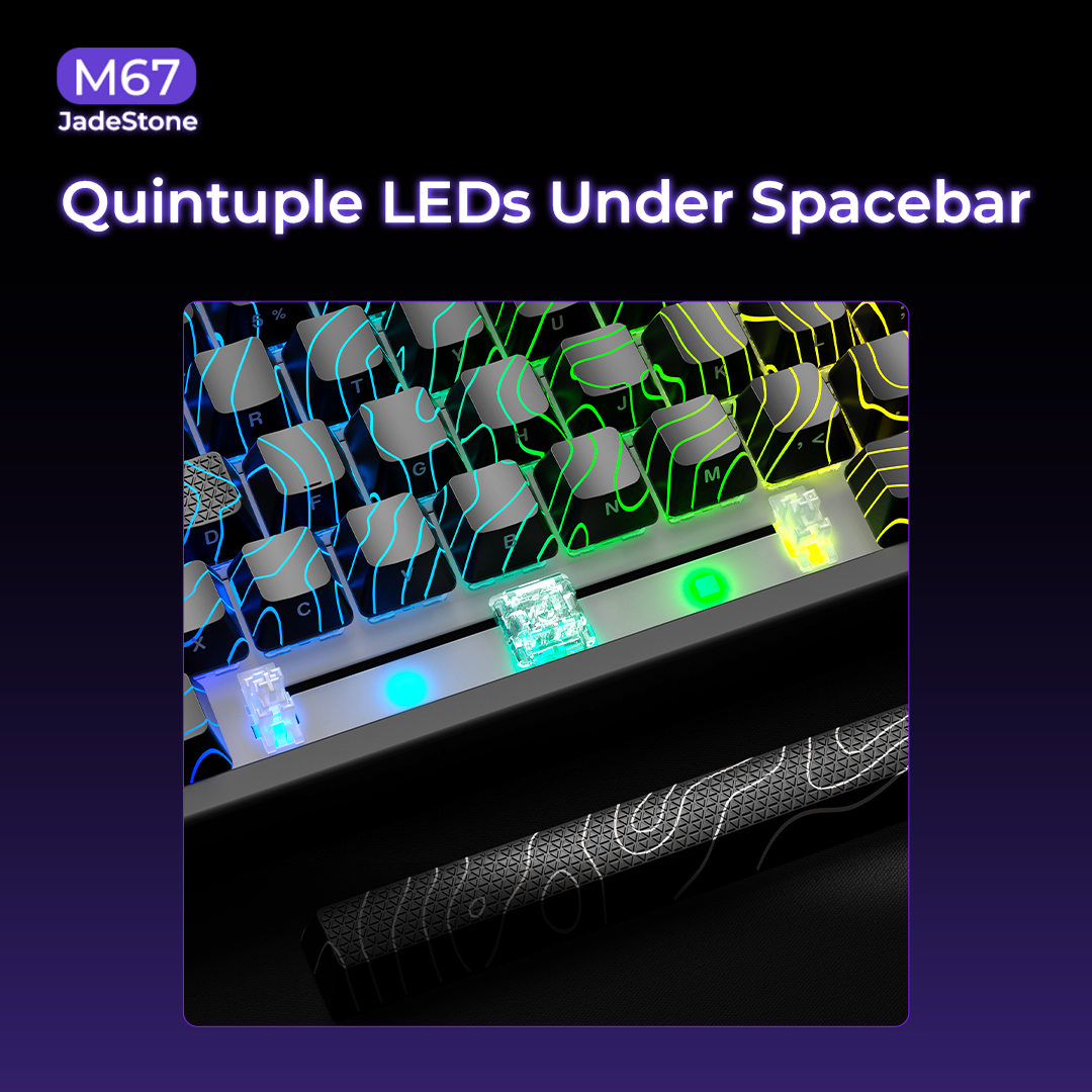 M67 JadeStone Interstellar Black Tri-Mode RGB Mechanical Keyboard