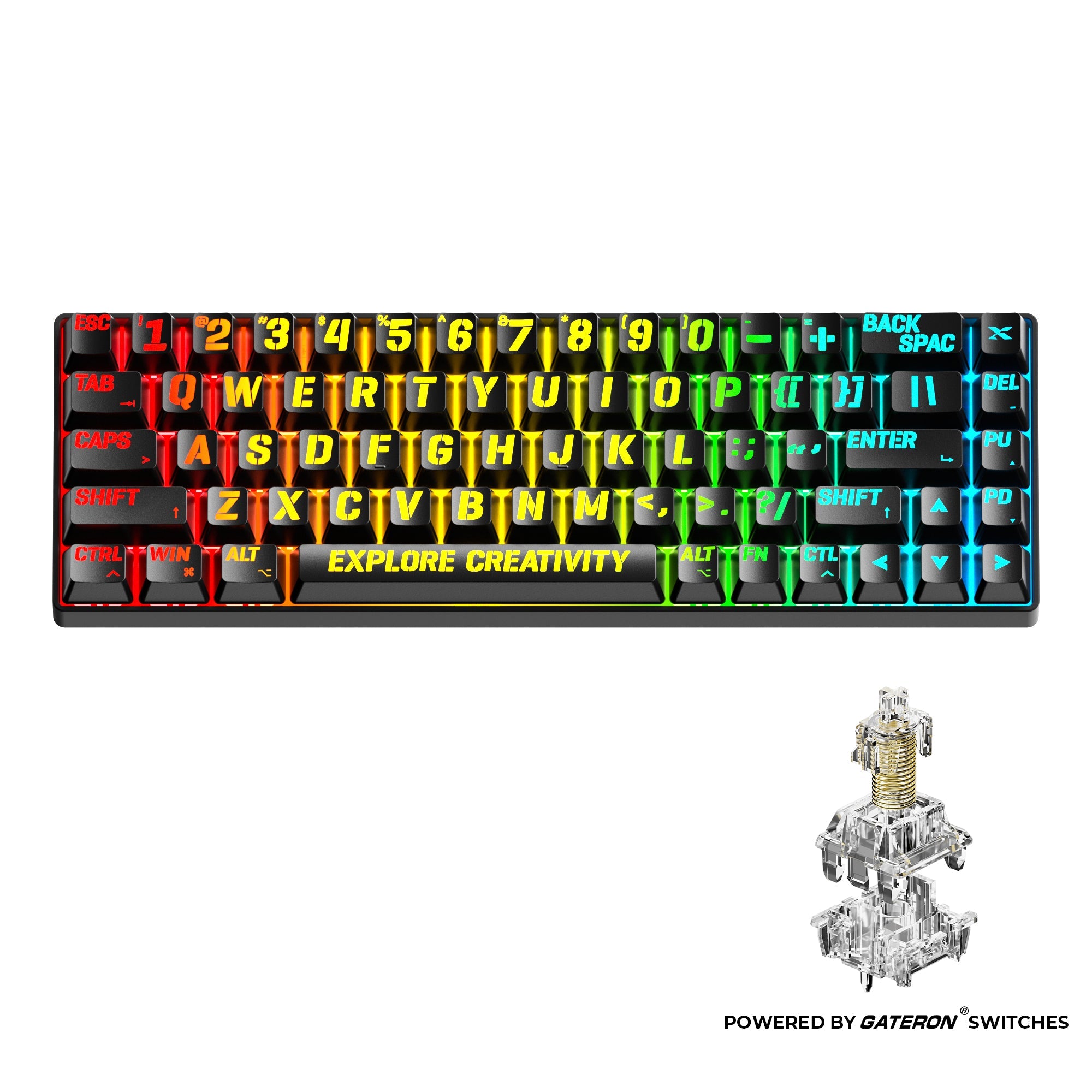 HE68 68% Rapid Trigger Hall Effect Wired Magnetic Gaming Keyboard