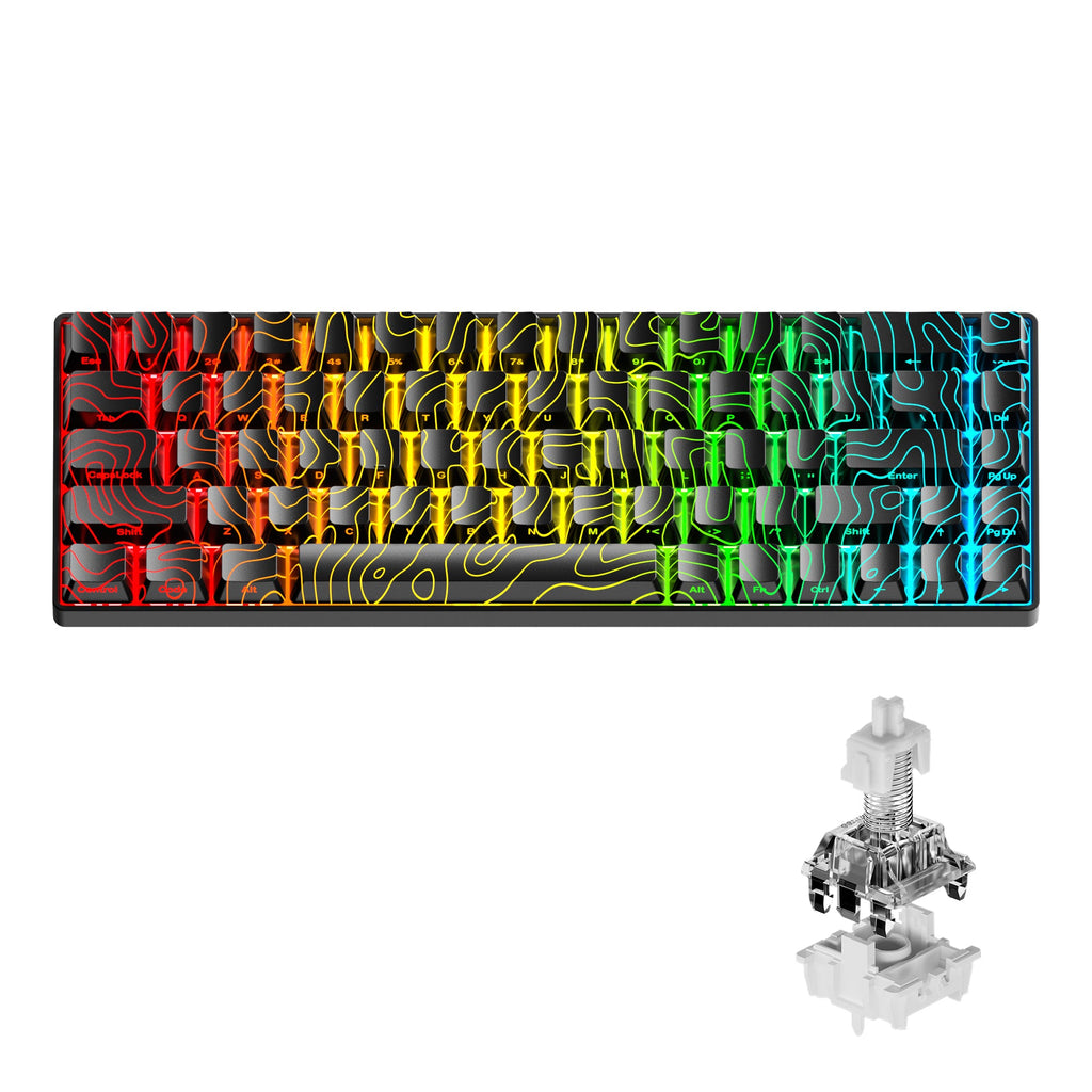 HE68 68% Rapid Trigger Hall Effect Wired Magnetic Gaming Keyboard