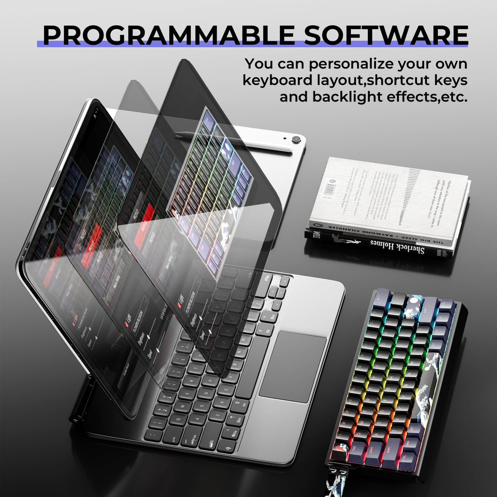 H61 Kanagawa 60% CNC Aluminum Hot-Swappable Wired Mechanical Keyboard