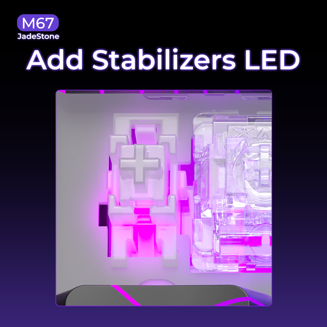 M67 JadeStone Stellar White Tri-Mode RGB Mechanical Keyboard