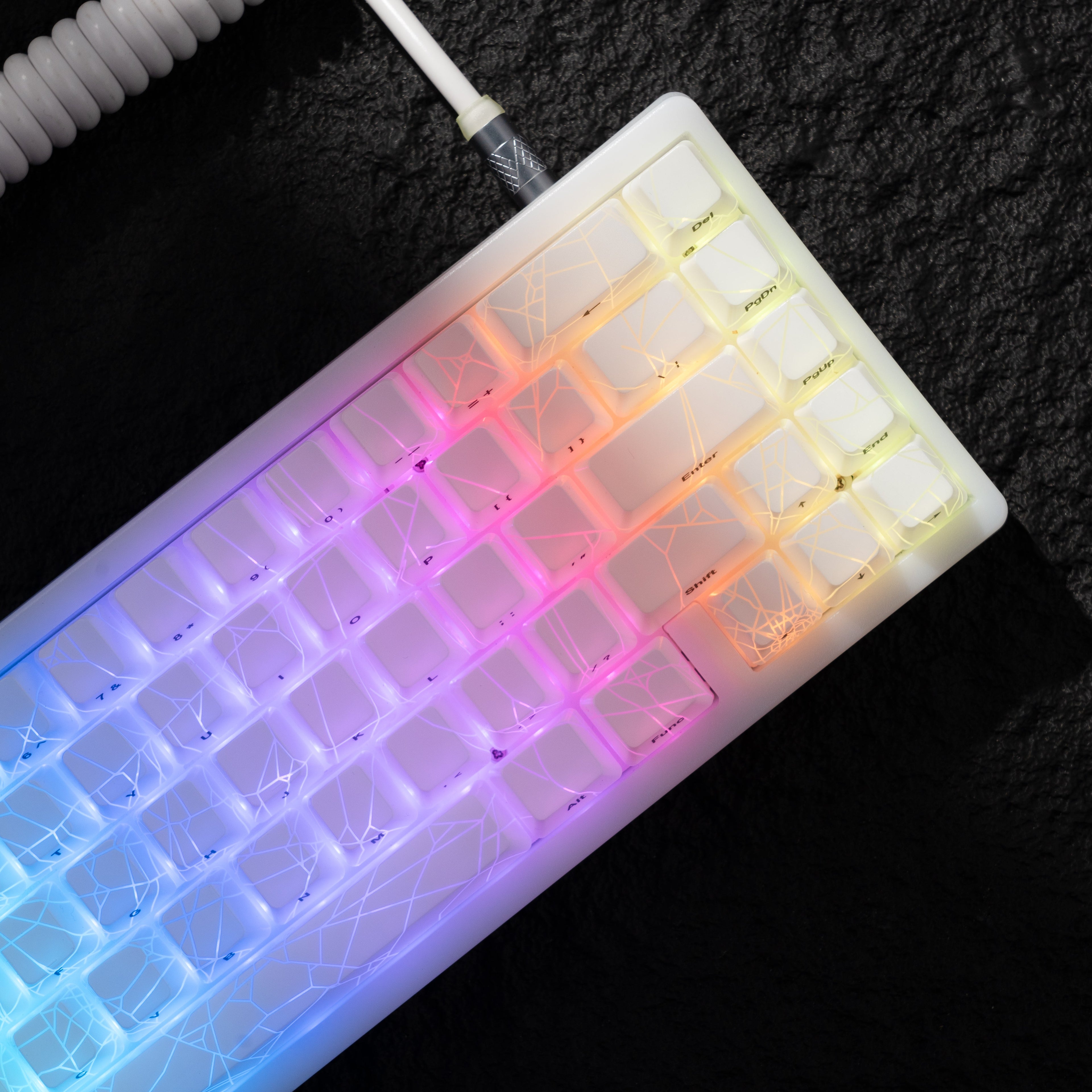 M67 JadeStone Spider Web Tri-Mode RGB Mechanical Keyboard