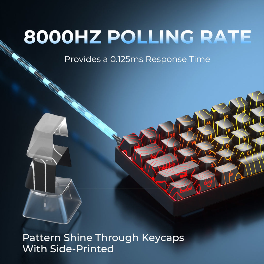 HE68 68% Rapid Trigger Hall Effect Wired Magnetic Gaming Keyboard